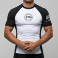 White and Black OTM bjj Rashguard Front